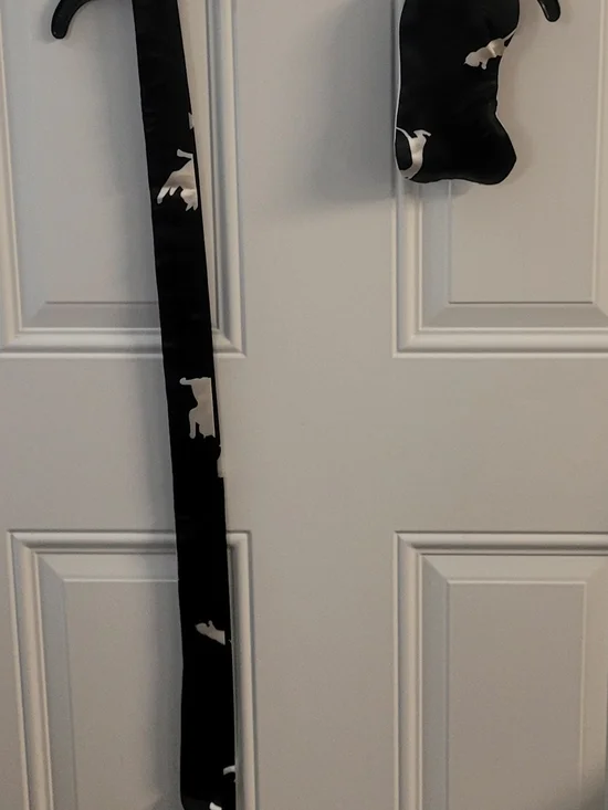 Source Unknown Black Satin Cat Print Kimono Robe - Picture 4 of 5